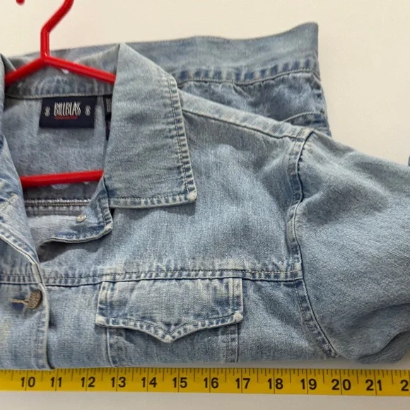 Bill Blass Light Blue Jean Jacket 100% Cotton Size M - Picture 15 of 16